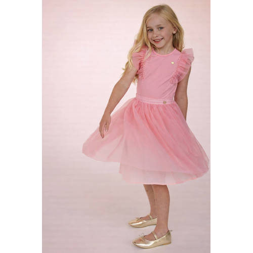 Le Chic midi rok roze Meisjes Polyester Effen - maat 104 afbeelding