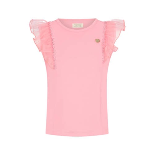 Le Chic T-shirt roze Meisjes Katoen Ronde hals Effen - maat 110 afbeelding