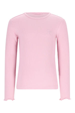 longsleeve roze rib gebreid