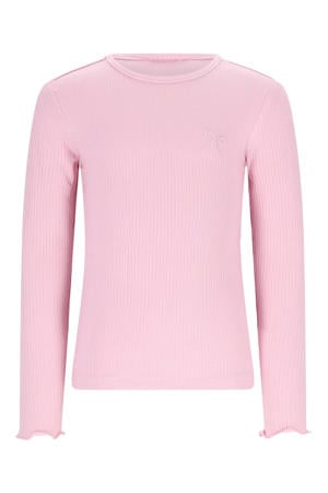 longsleeve roze rib gebreid