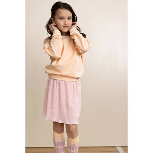 NONO sweater met backprint perzik Oranje Meisjes Katoen Ronde hals Backprint - maat 158-164 afbeelding