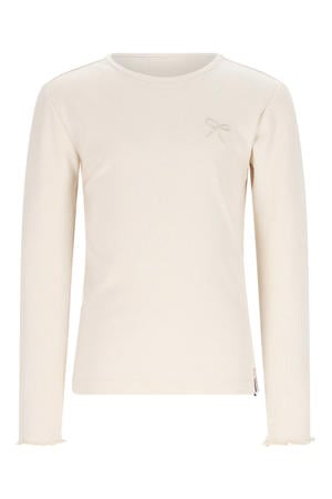longsleeve wit rib gebreid
