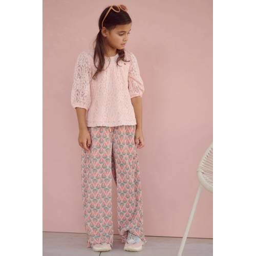 NONO regular casual broek groen Meisjes Polyester All over print - maat 122-128 afbeelding