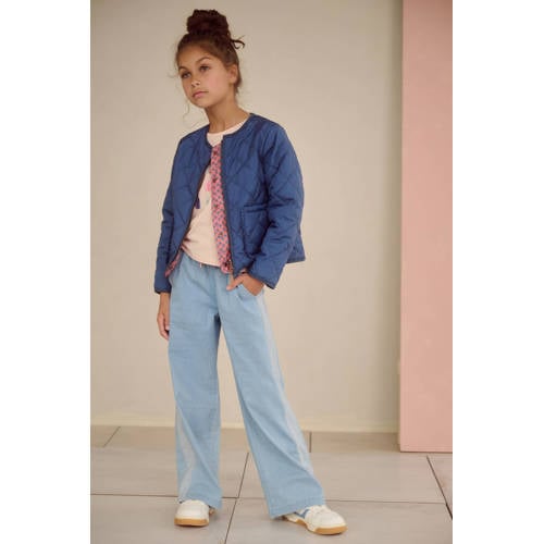 NONO reversible jas blauw Meisjes Polyester Ronde hals All over print - maat 146-152 afbeelding