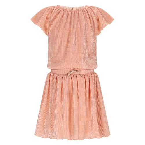 NONO midi jurk roze Meisjes Polyester Ronde hals Effen - maat 146-152 afbeelding