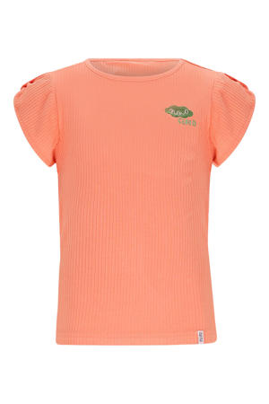 T-shirt oranje rib gebreid