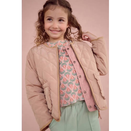NONO blousetop groen Meisjes Polyester Ronde hals All over print - maat 134-140 afbeelding