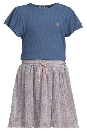 midi jurk blauw