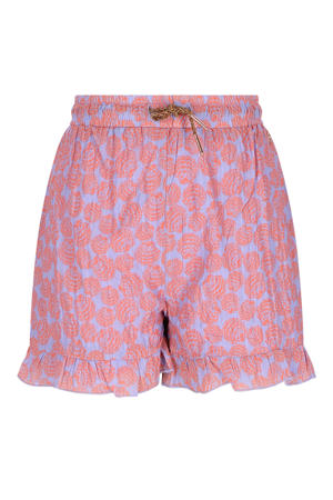 regular waist casual short paars