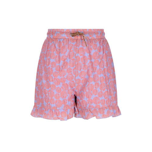 NONO regular waist casual short paars Korte broek Meisjes Polyester All over print - maat 158-164 afbeelding