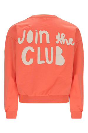 sweater met backprint oranje