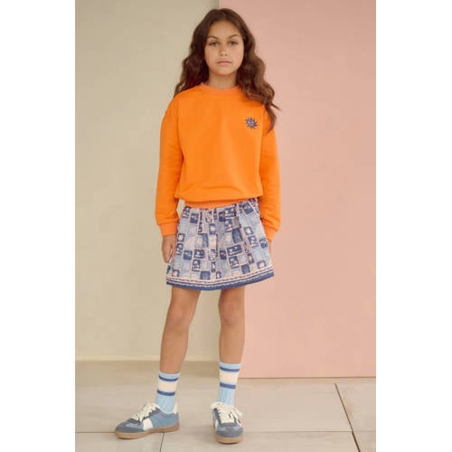 NONO sweater met backprint oranje Backprint - maat 116 afbeelding