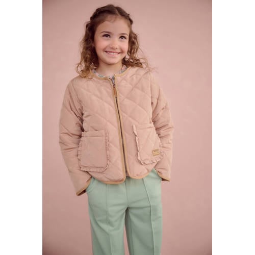NONO reversible jas bruin Meisjes Polyester Ronde hals All over print - maat 110 afbeelding