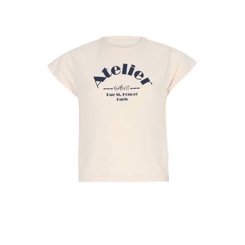 NoBell’ T-shirt wit Meisjes Stretchkatoen Ronde hals Tekst - maat 134-140 afbeelding