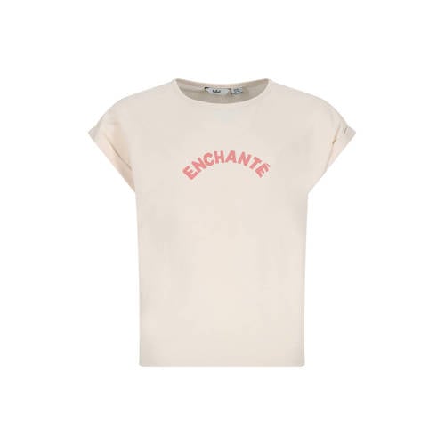 NoBell’ T-shirt met backprint wit Meisjes Stretchkatoen Ronde hals Backprint - maat 158-164 afbeelding