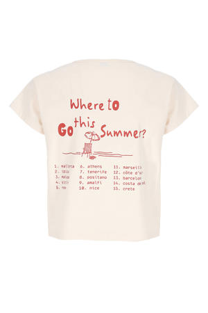 T-shirt met backprint wit