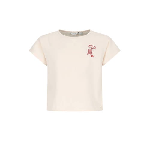 NoBell’ T-shirt met backprint wit Meisjes Stretchkatoen Ronde hals Backprint - maat 146-152 afbeelding