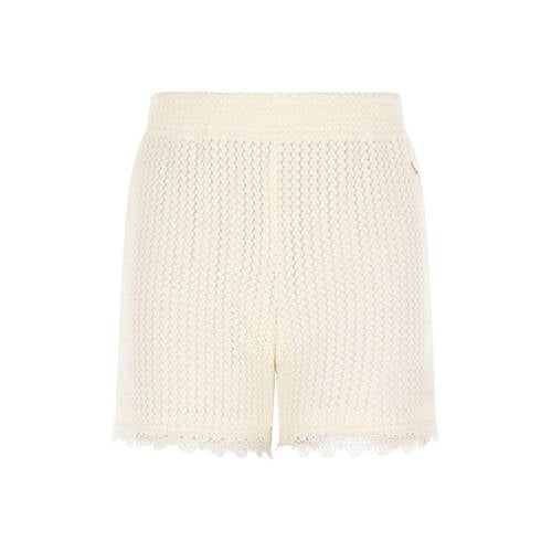 NoBell’ regular waist casual short ecru crochet Korte broek Meisjes Katoen - maat 152 afbeelding