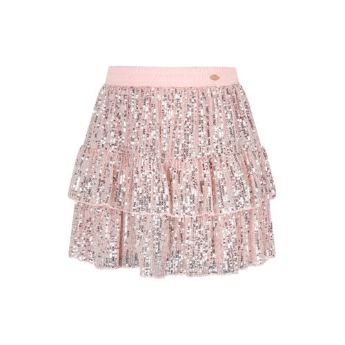NoBell’ strokenrok met pailletten roze Meisjes Polyester Effen - maat 158-164 afbeelding