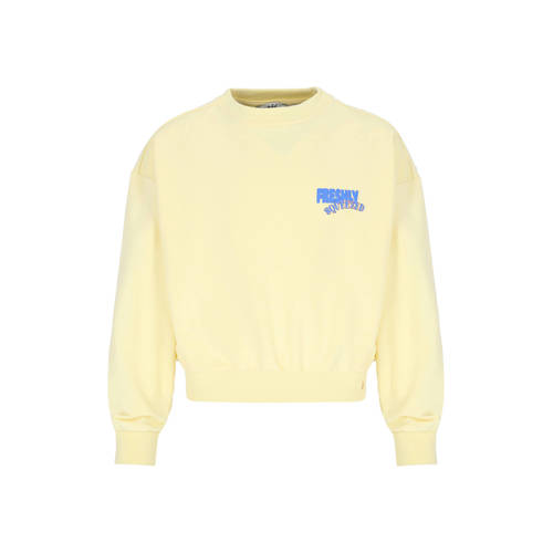 NoBell’ sweater met backprint lichtgeel Backprint - maat 146-152 afbeelding