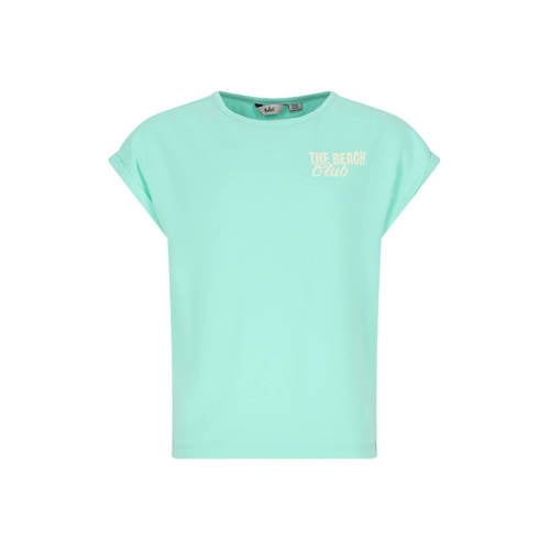 NoBell’ T-shirt met backprint blauw Meisjes Stretchkatoen Ronde hals Backprint - maat 146-152 afbeelding
