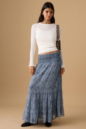 maxi rok blauw