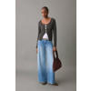 MANGO TEEN low waist wide leg jeans light blue denim