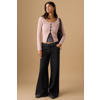 MANGO TEEN low waist wide leg jeans black denim