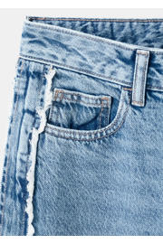 thumbnail: MANGO TEEN low waist straight leg jeans light blue denim
