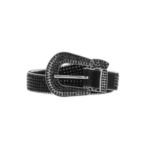 MANGO TEEN riem met strasssteentjes zwart Meisjes Imitatieleer All over print - maat 168(M) afbeelding
