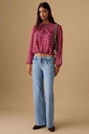 thumbnail: MANGO TEEN low waist straight leg jeans light blue denim