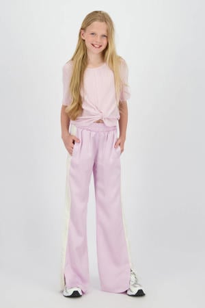 straight regular waist casual broek lila
