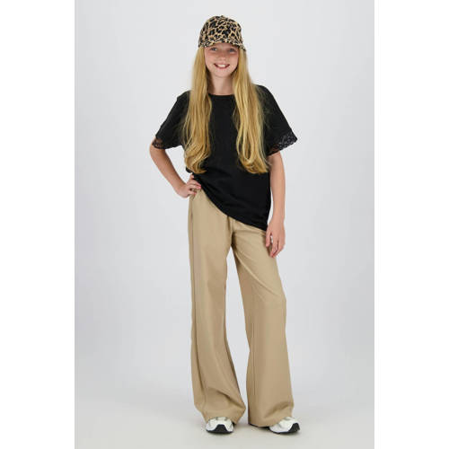 Raizzed T-shirt zwart Meisjes Katoen Ronde hals Effen - maat 128 afbeelding