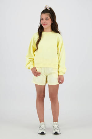 sweater met backprint geel