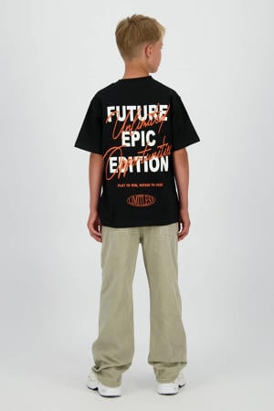 T-shirt met backprint zwart