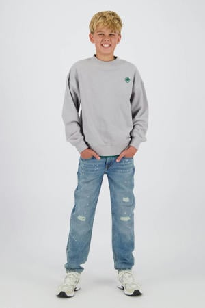 sweater met backprint grijs