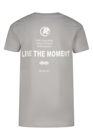 T-shirt met backprint grijs
