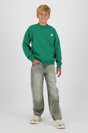sweater met backprint groen