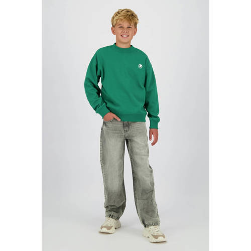 Raizzed sweater met backprint groen Backprint - maat 140 afbeelding