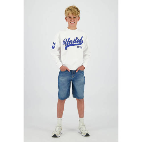 Raizzed regular waist short dark blue denim Korte broek Blauw Effen - maat 146 afbeelding
