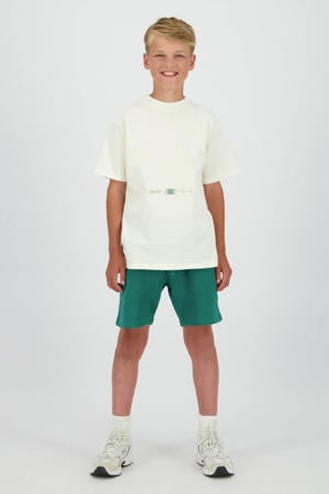relaxed regular waist sweatshort groen