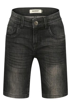 regular waist short black denim