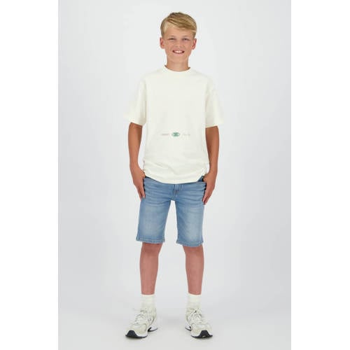 Raizzed regular waist short light blue denim Korte broek Blauw Effen - maat 140 afbeelding