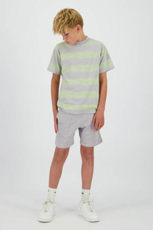 relaxed regular waist sweatshort lichtgrijs
