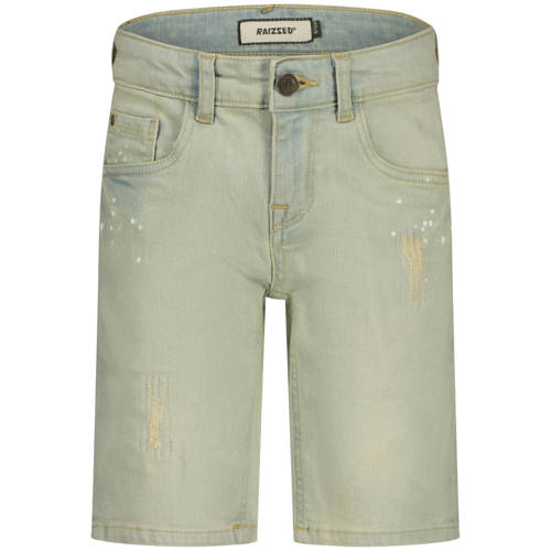 Raizzed regular waist short light blue denim Korte broek Blauw Effen - maat 158 afbeelding