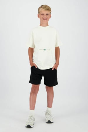 relaxed regular waist sweatshort zwart