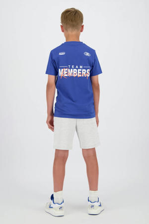 T-shirt met backprint blauw