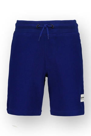 relaxed regular waist casual short donkerblauw met textuur