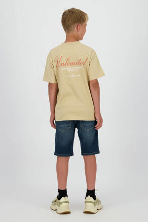 T-shirt met backprint zand