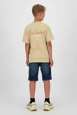T-shirt met backprint zand